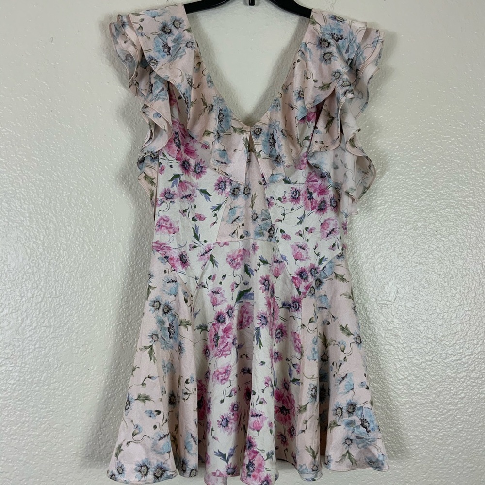 LoveShackFancy “Frankie” Silk Floral Dress Sz 2 - Picture 1 of 7